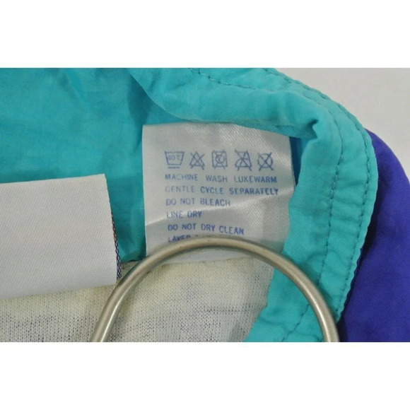 Reebok Athletic Jacket Blue Teal Mens Small Track Street Wear  Zip Up Vtg 90s - Picture 7 of 8